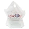 Amercareroyal Wave Top To-Go Bags, 19 x 9.5 x 19, White with Red Print, 500PK RPWB1919 - alternate 2